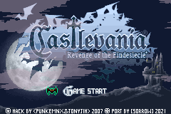 Castlevania - Harmony of Dissonance - Revenge of the Findesiecle (Hack) — Title screen